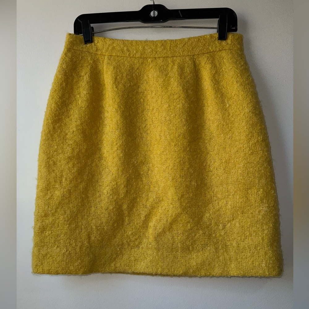 kate spade Yellow Bouclé  Tweed Mini Skirt